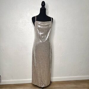 Bebe sparkly silver party dress
